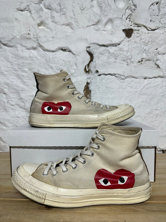 Converse CDG White Red Sz 8.5