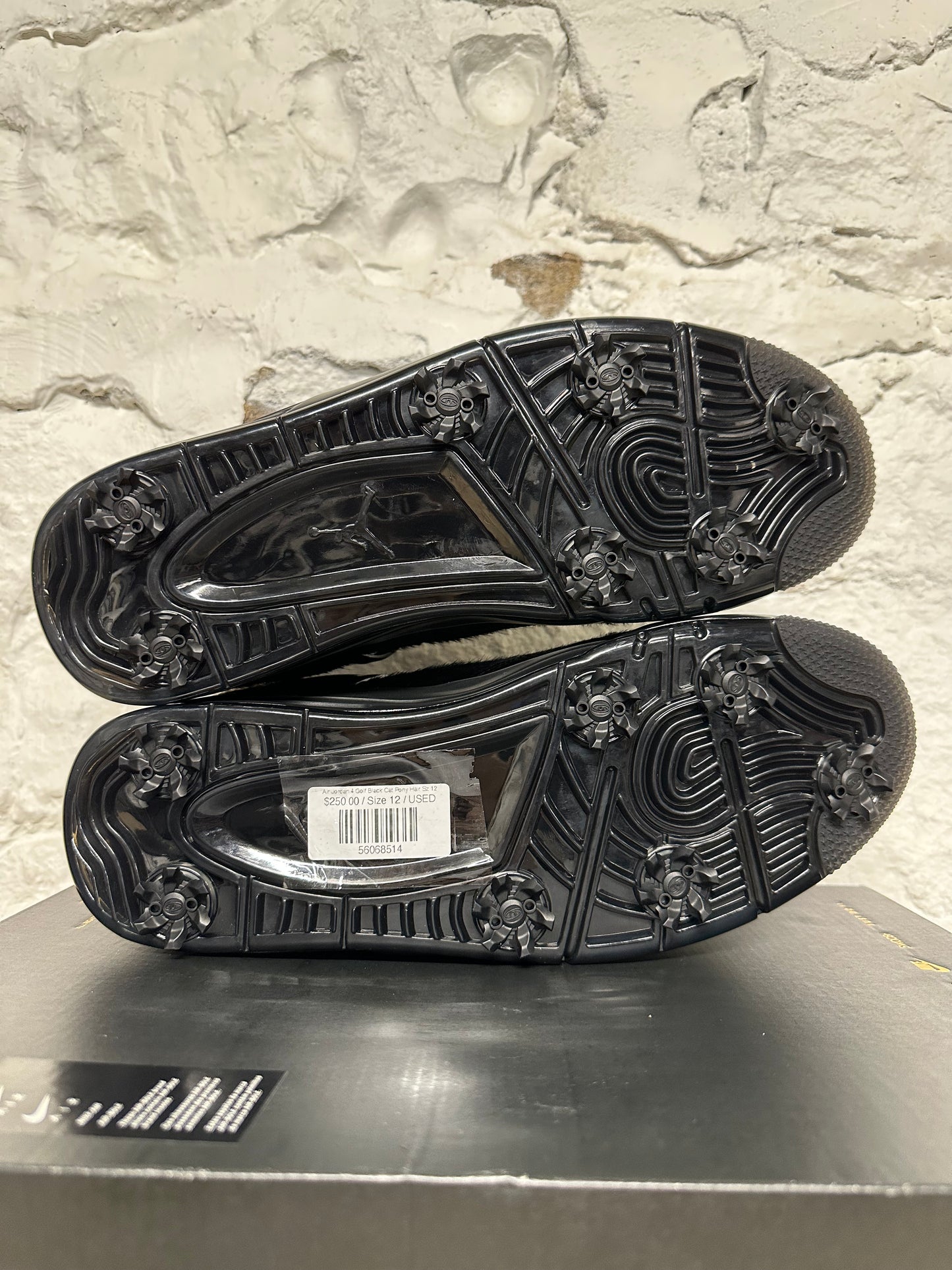 Air Jordan 4 Golf Black Cat Pony Hair Sz 12