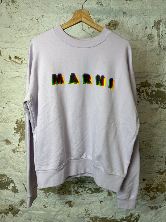 Marni Purple Spellout Crewneck Sz L