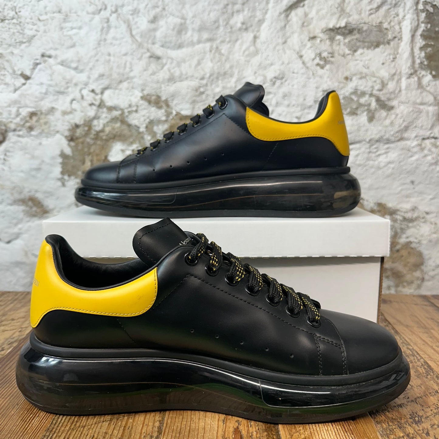 Alexander Mcqueen Yellow Tab Black Sneaker Sz 11 (44) No Box