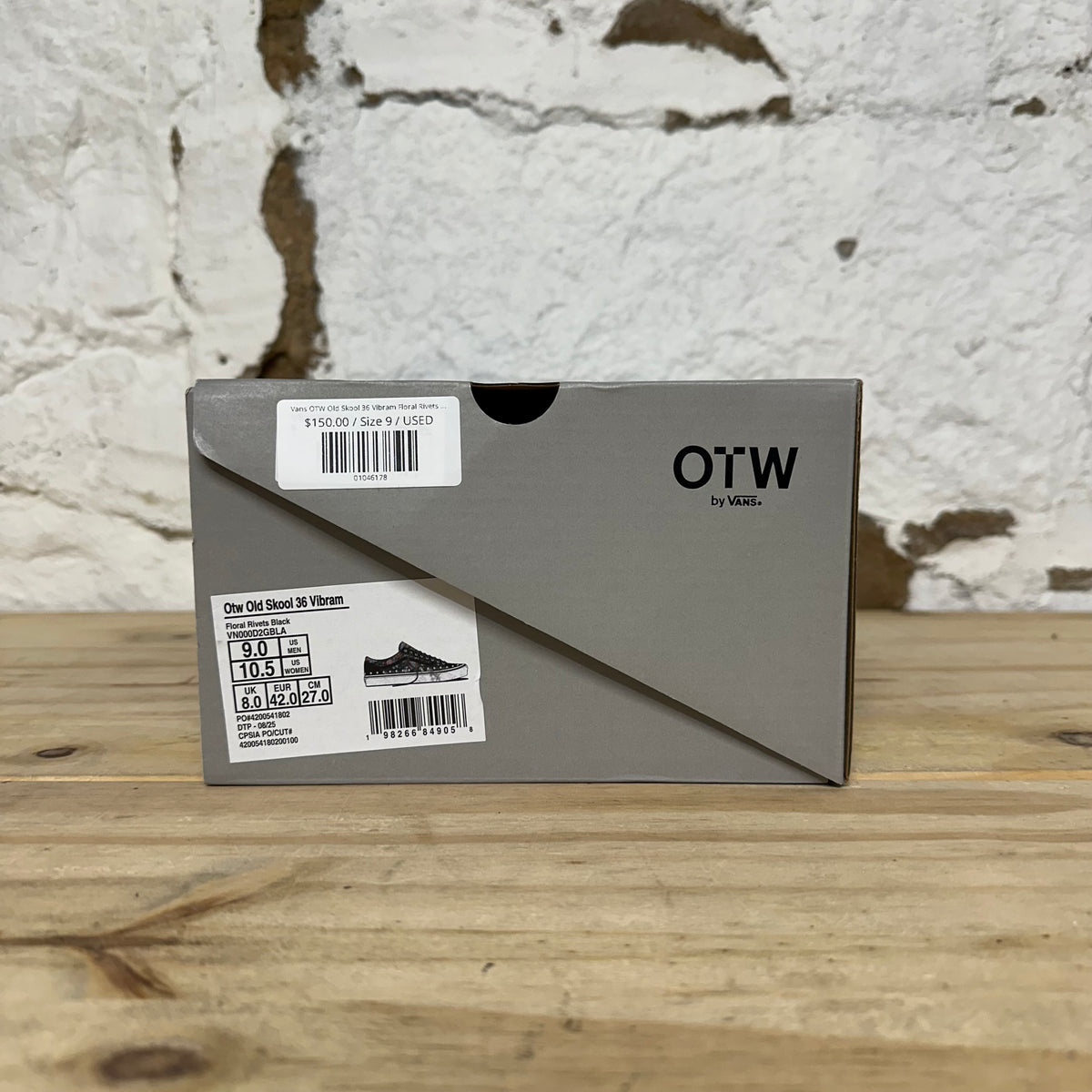 Vans OTW Old Skool 36 Vibram Floral Rivets Black Sz 9