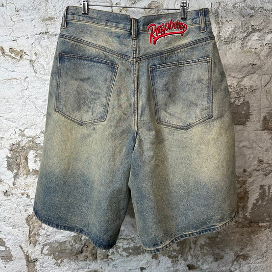 GV Gallery Raspberry Hills Dirty Blue Jean Shorts Sz XL DS