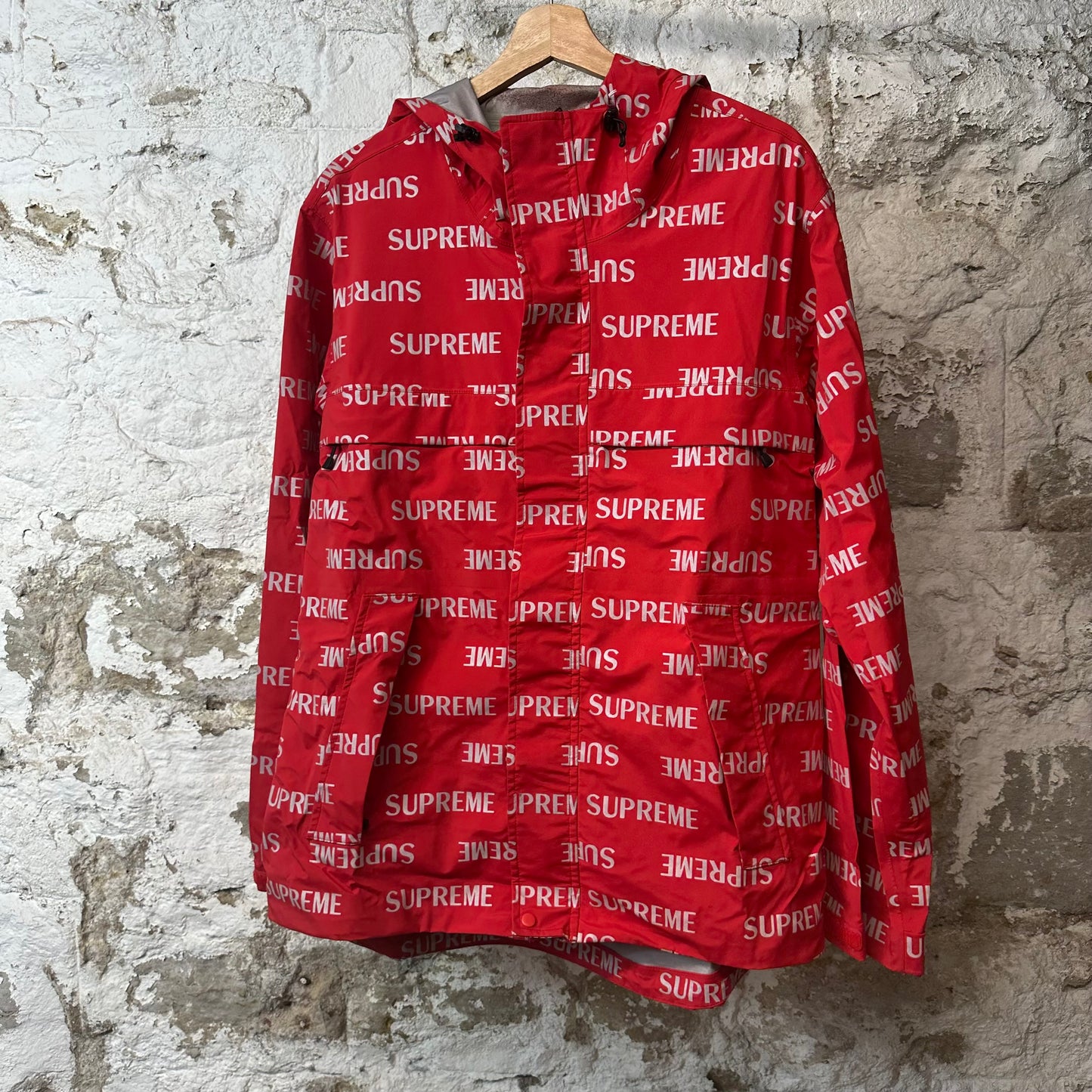 Supreme 3M Repeat Logo Jacket Red Sz L
