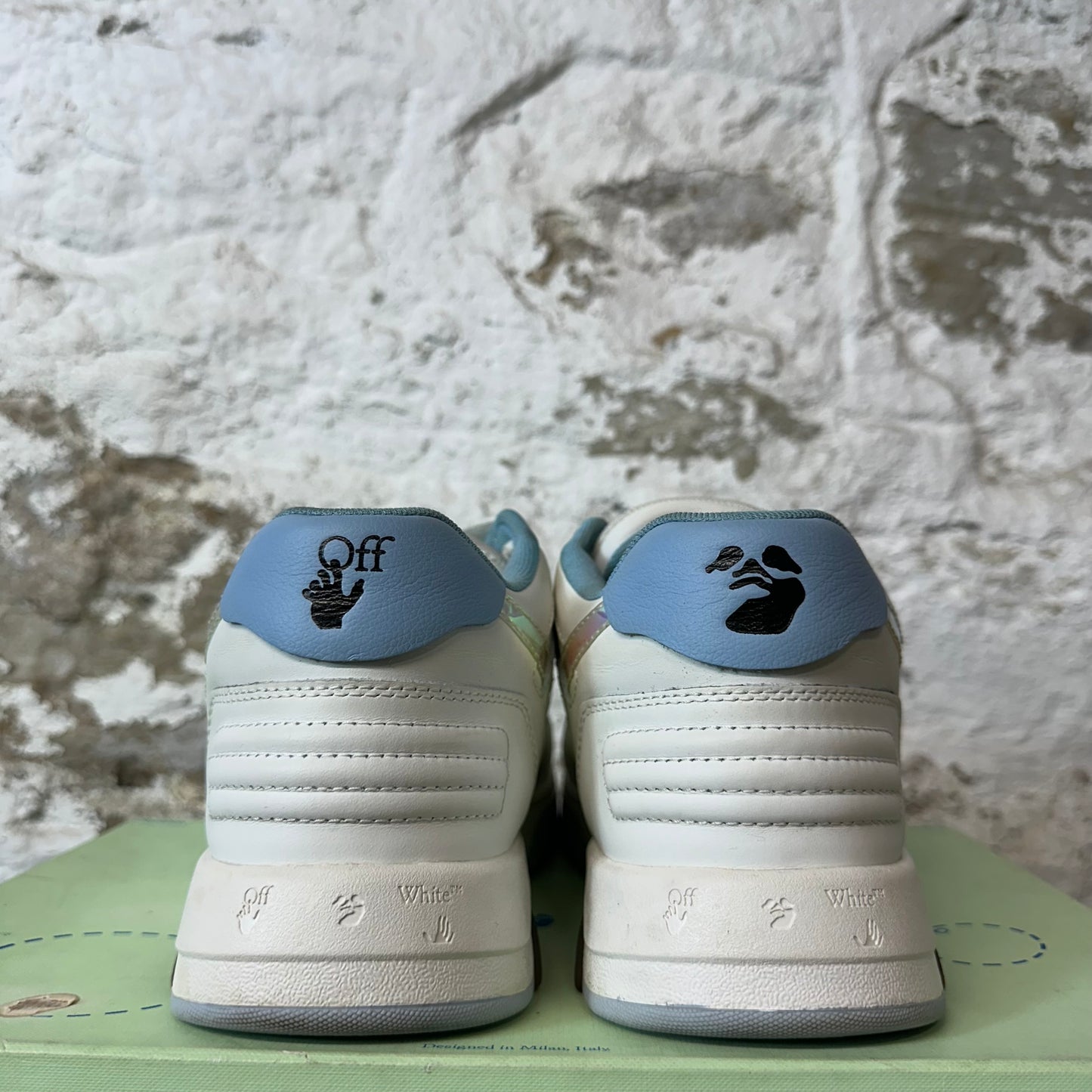 Off-White Out Of Office Iridescent White Sneaker Sz 9 (42)