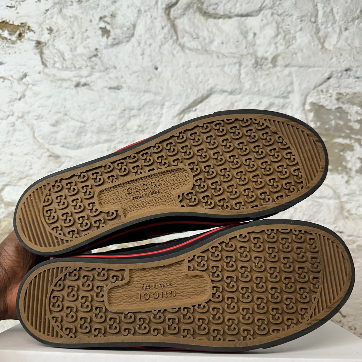 Gucci Tennis 1977 Black Monogram Sneaker Sz 9.5