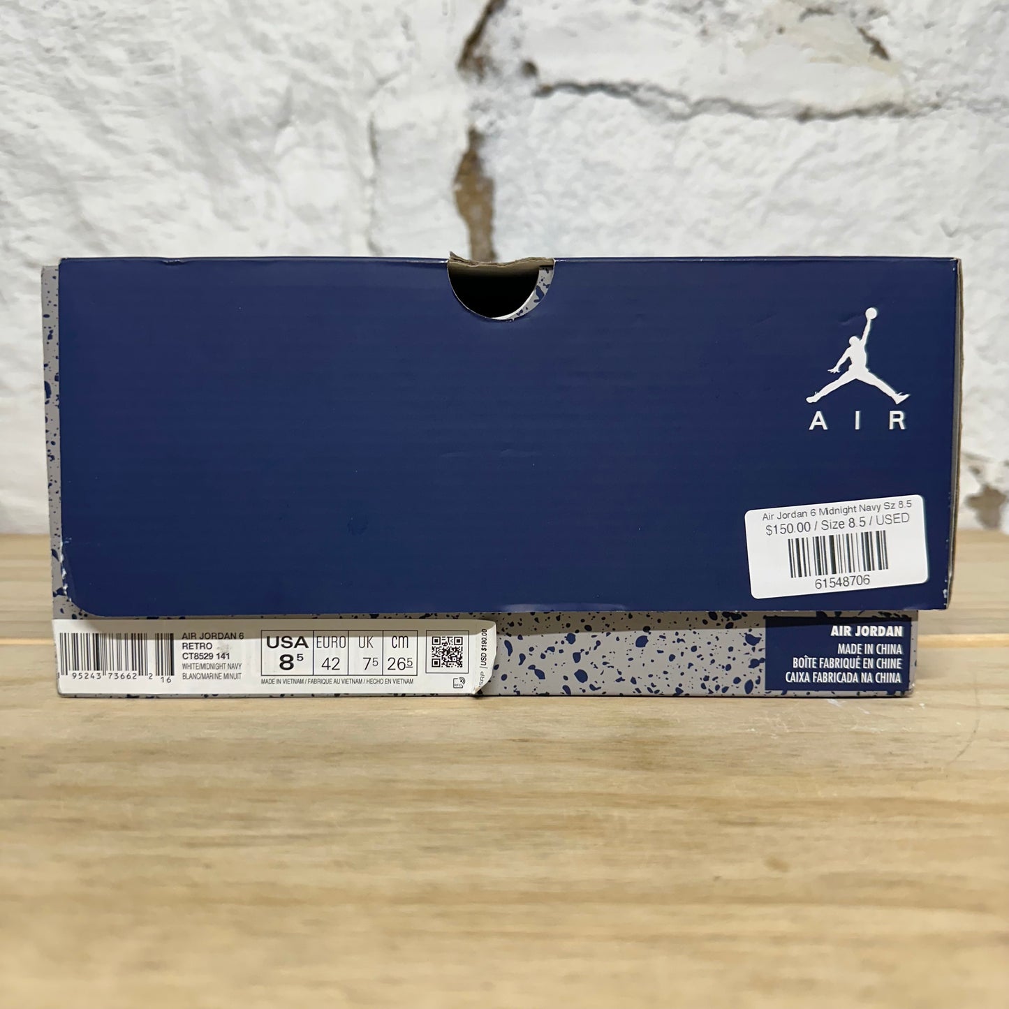 Air Jordan 6 Midnight Navy Sz 8.5