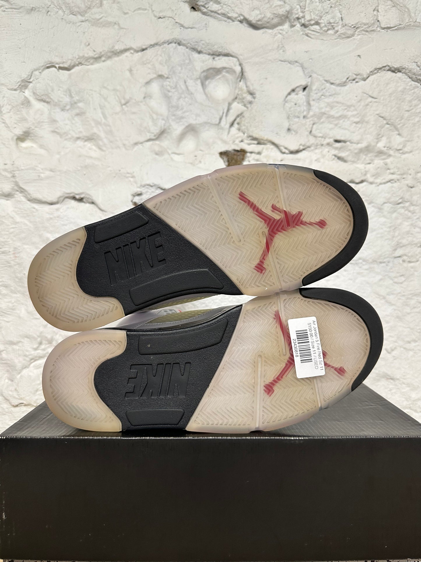 Air Jordan 5 Fire Red Silver Tongue Sz 11