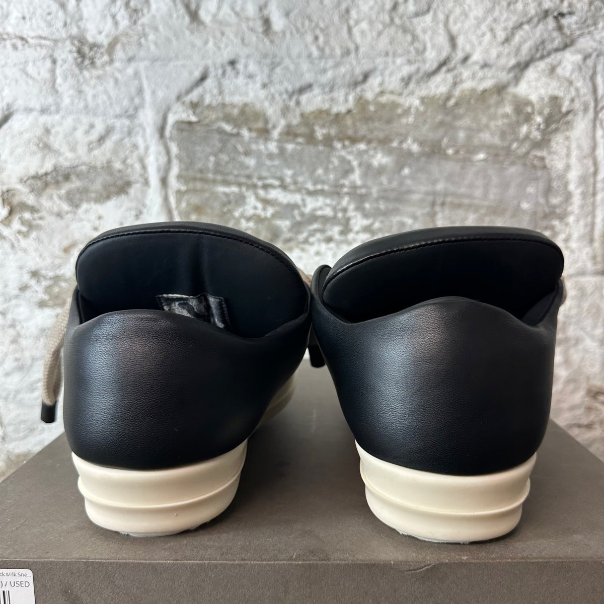 Rick Owens Jumbo Lace Puffer Black Milk Sneaker Sz 9.5 (42.5)