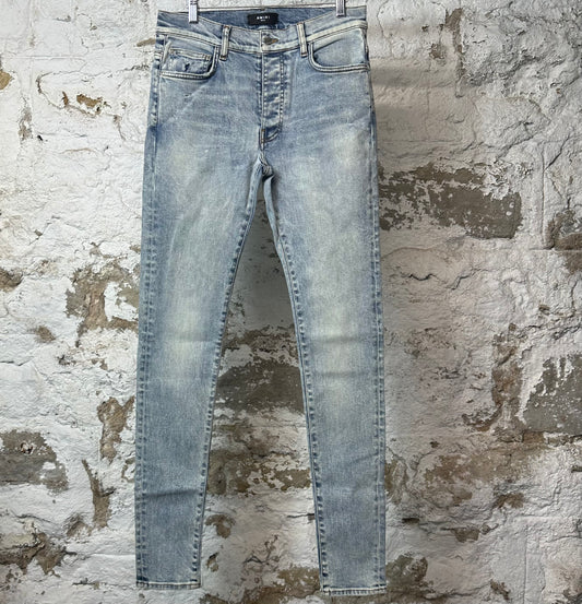 Amiri Plain Washed Blue Denim Jeans Sz 31