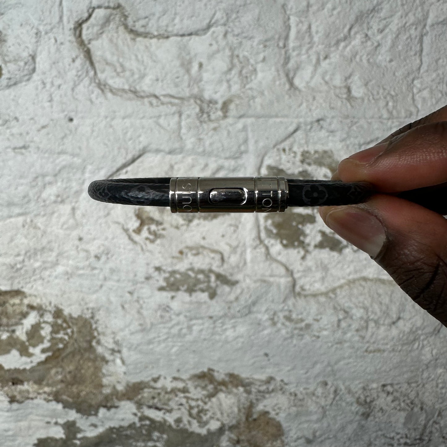 Louis Vuitton Graphite Keep It Bracelet W/ Box