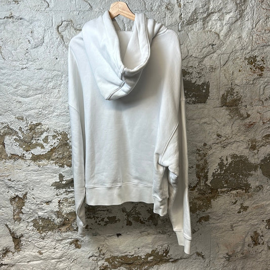 Palm Angels Palm Tree Photo Hoodie White Sz L