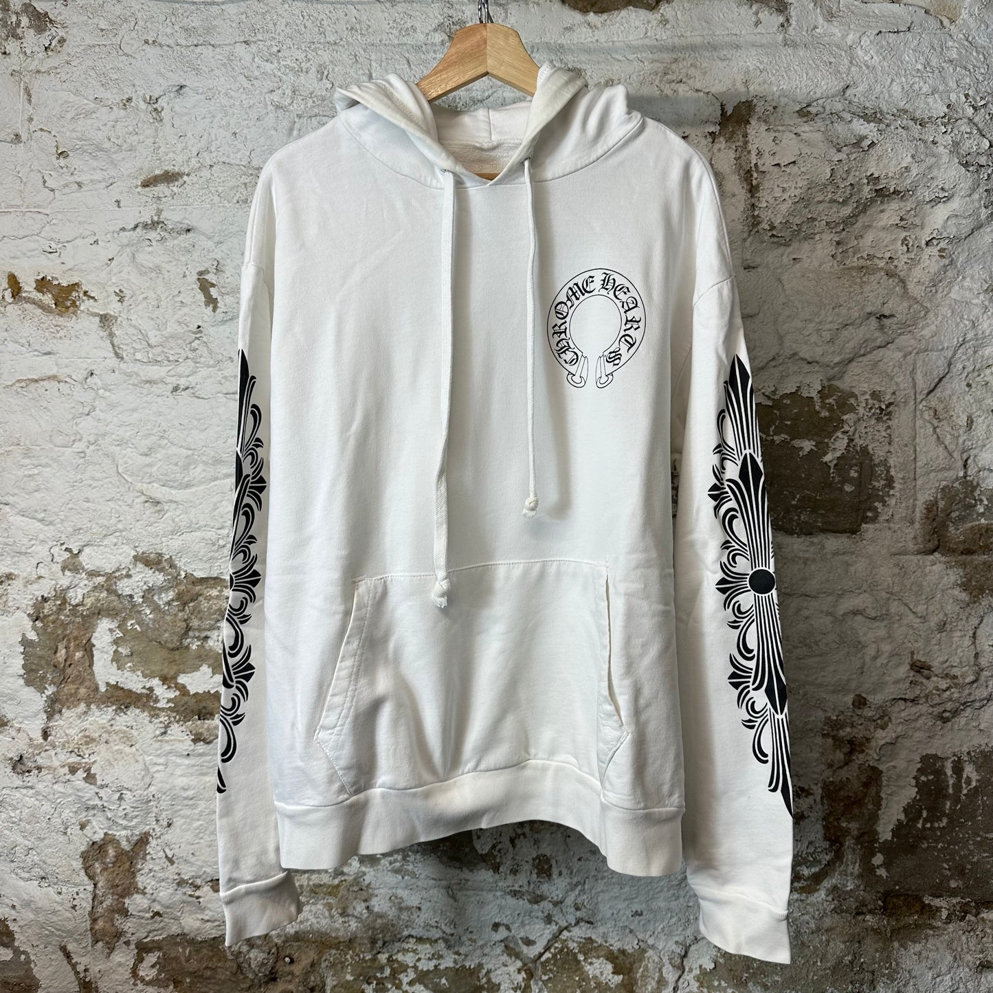 Chrome Hearts Horseshoe White Hoodie Sz M