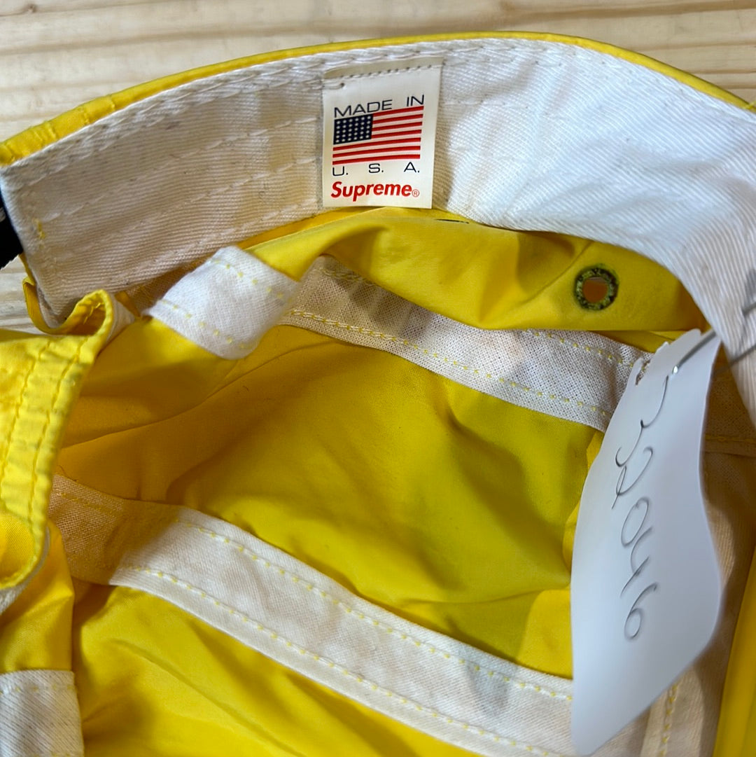 Supreme Holographic Logo Camp Cap Yellow Hat