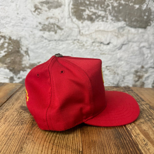 Chrome Hearts Yellow CH Logo Red Hat