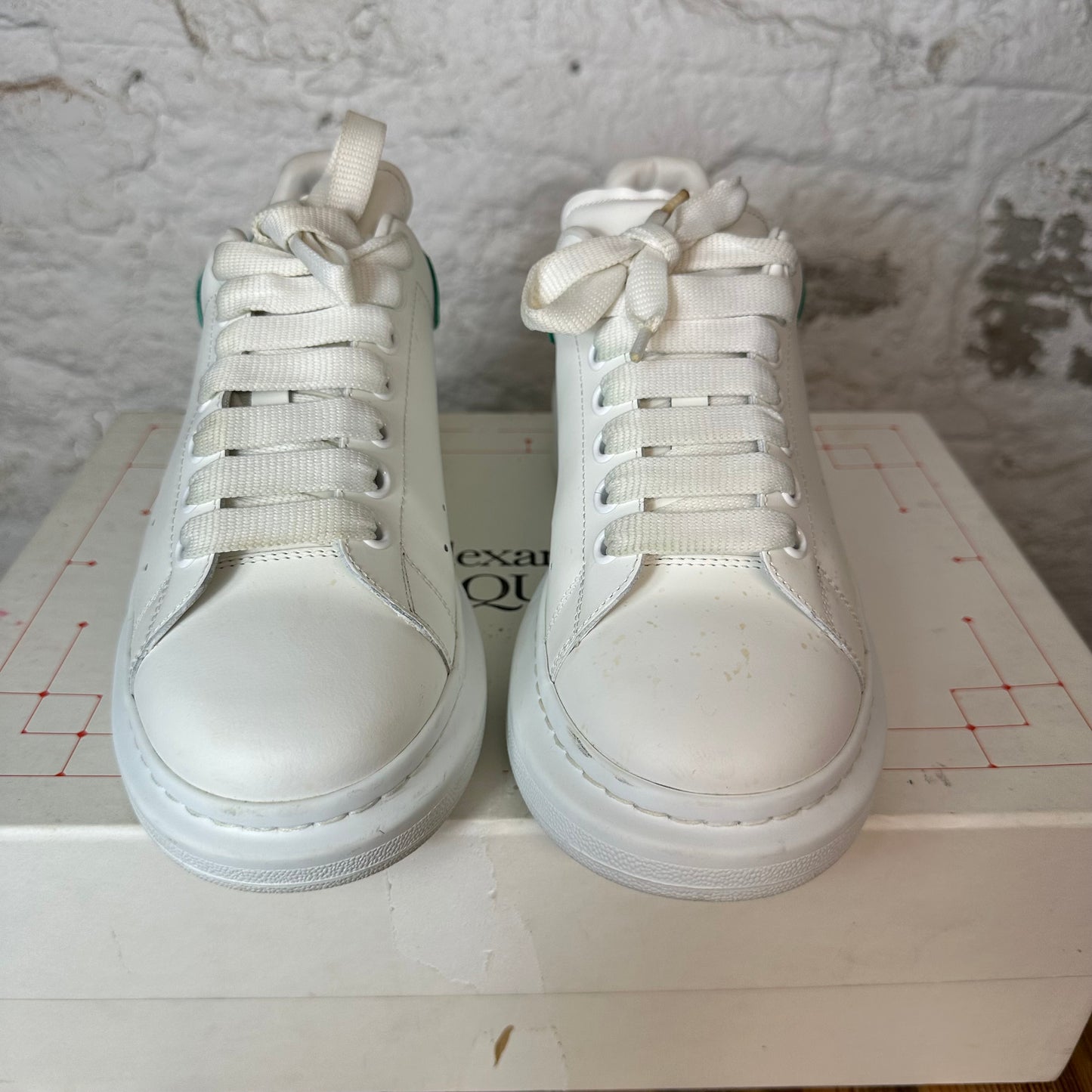 Alexander Mcqueen Teal Tab White Sneaker Sz 7.5 (40.5)