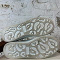 Alexander Mcqueen Silver Croc Tab White Sneaker Sz 8.5 (41.5)