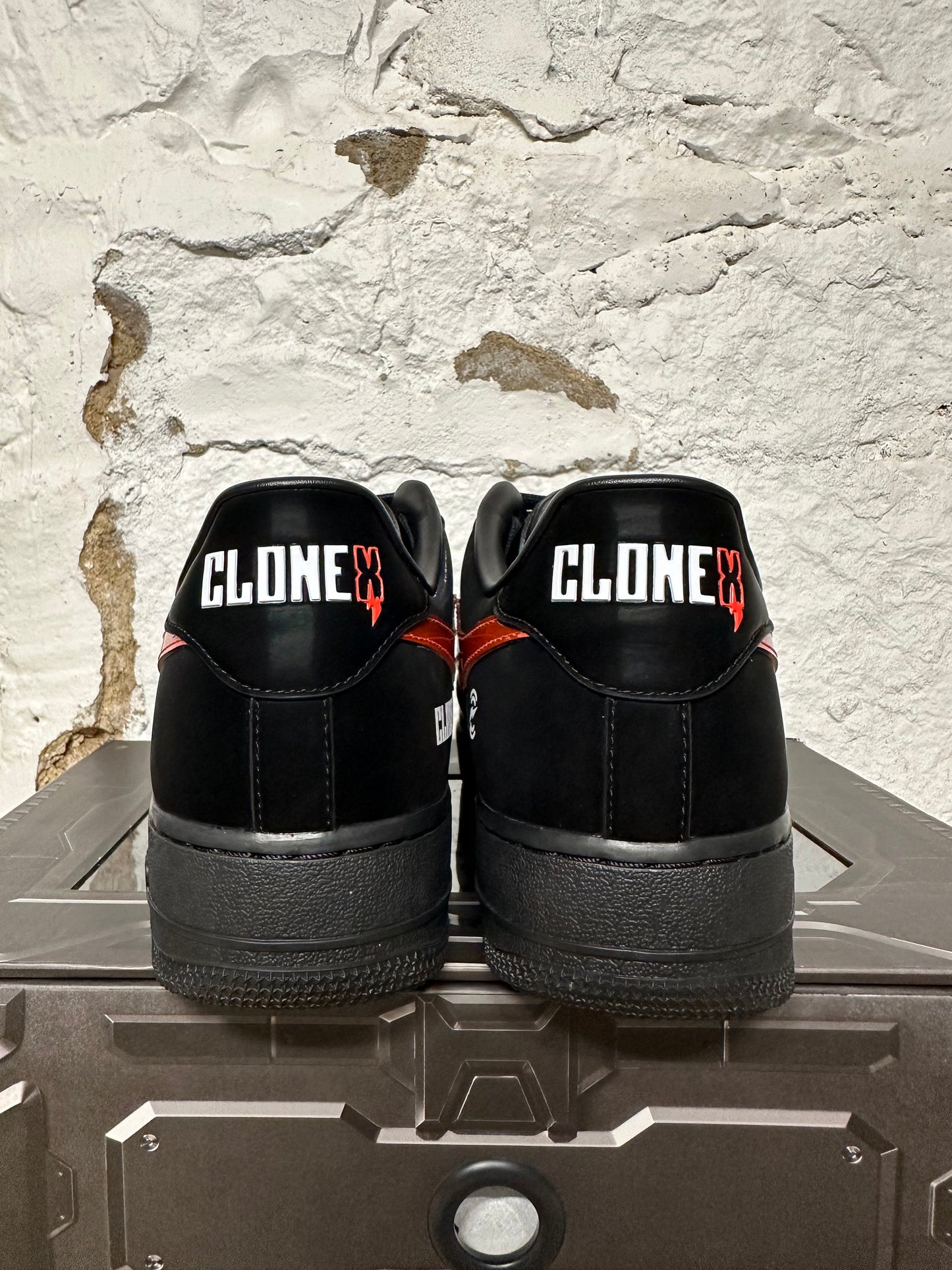 Nike Air Force 1 Low RTFKT Clone x Human Black Sz 9 DS