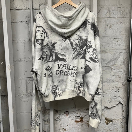 Vale Forever Mural Grey Hoodie Sz M