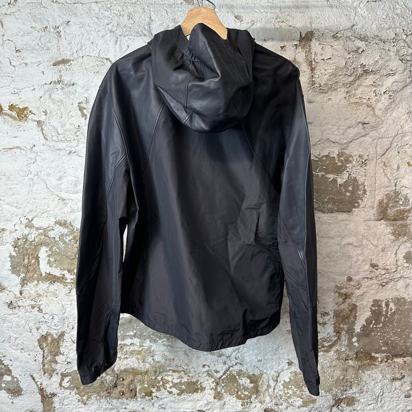 Louis Vuitton Maison Black Leather Trimmed Jacket Sz XL
