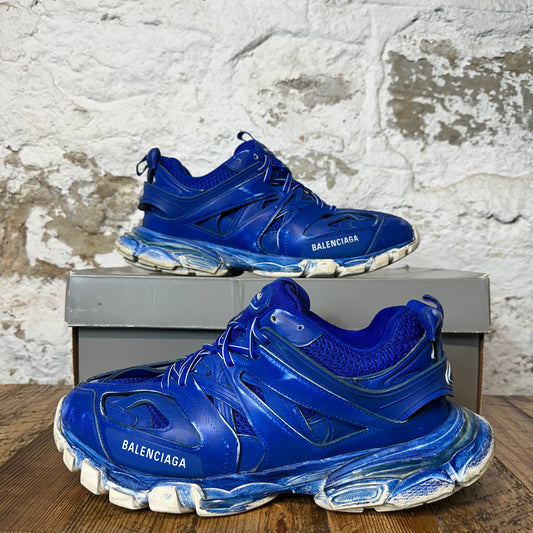 Balenciaga Track Runner Blue Dyed White Sneaker Sz 12 (45)