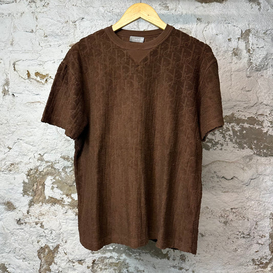 Dior Monogram Towel T-shirt Brown Sz S