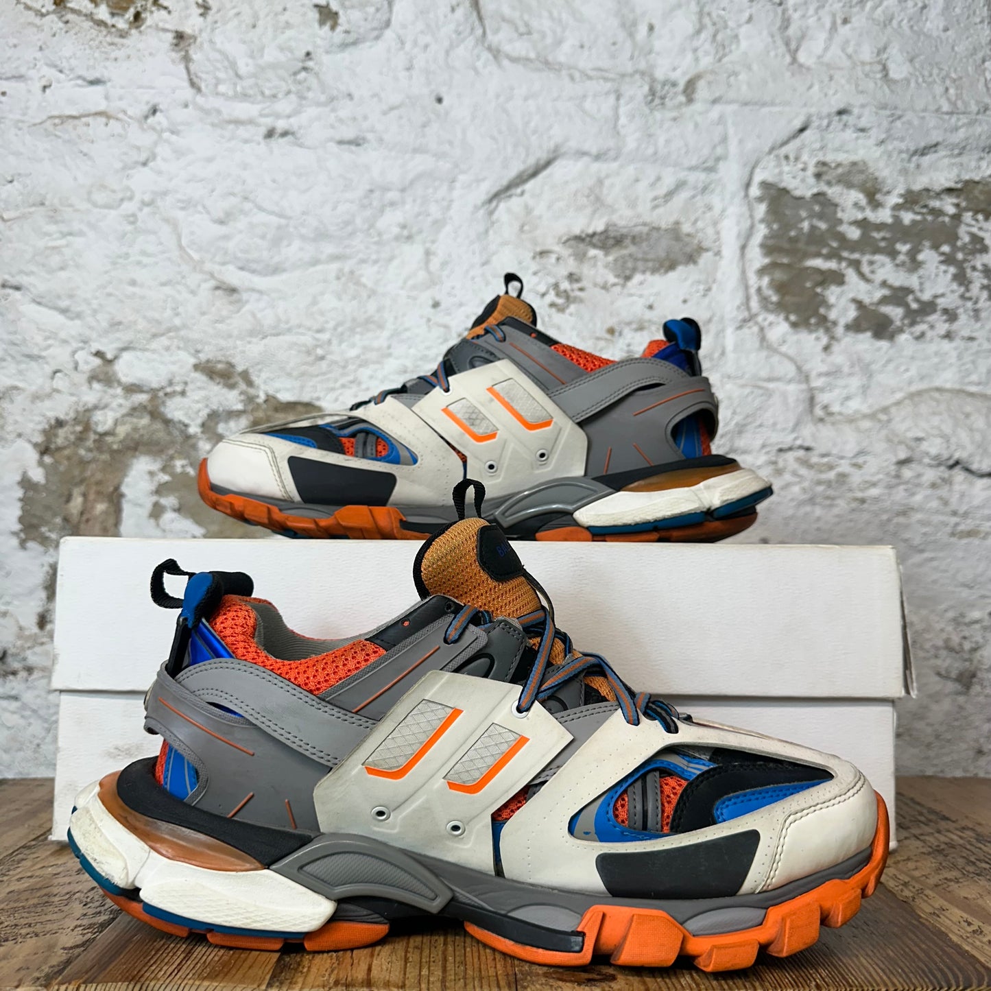 Balenciaga Track Runner Cream Grey Orange Sneaker Sz 11 (44)