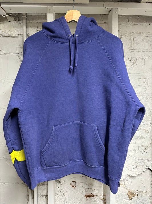 Supreme Back Spell Blue Yellow Hoodie Sz S