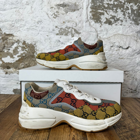 Gucci Rython Multicolor White Sneaker Sz 5 (37) No Box