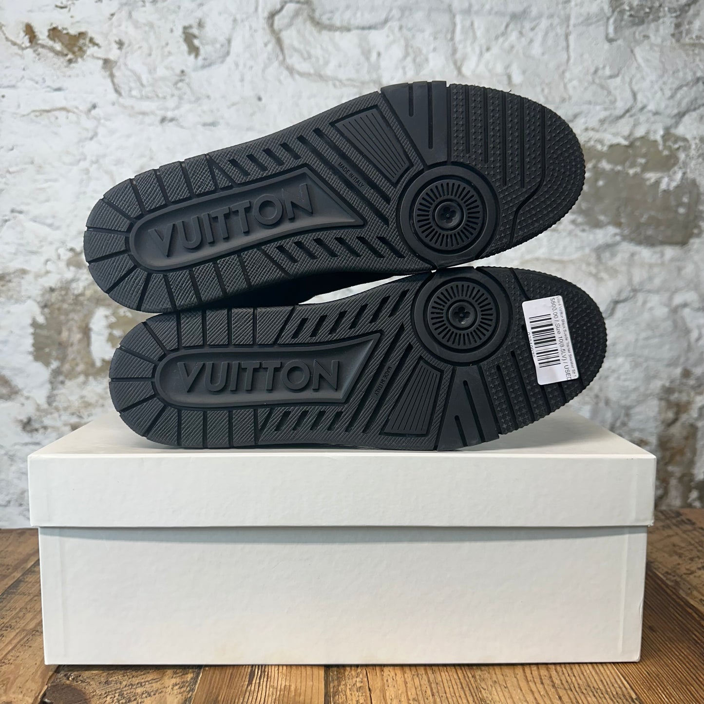 Louis Vuitton Black Suede Trainer Sneaker Sz 10 (8.5LV)