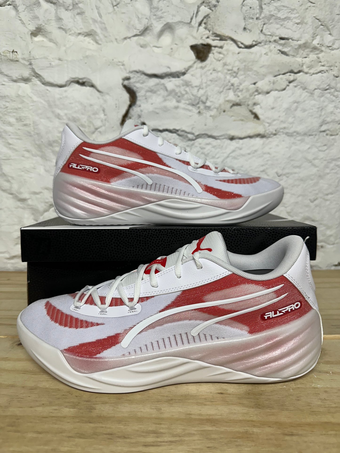 Puma All Pro Nitro White Red Sz 11.5 DS