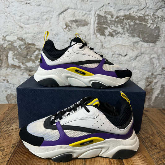 Dior B22 White Black Purple Sneaker Sz 8 (41)