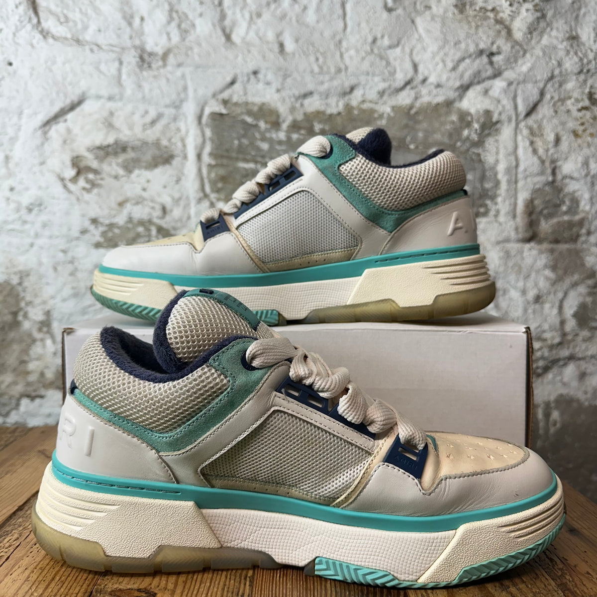 Amiri MA-1 Teal Blue White Sneaker Sz 13 (46)