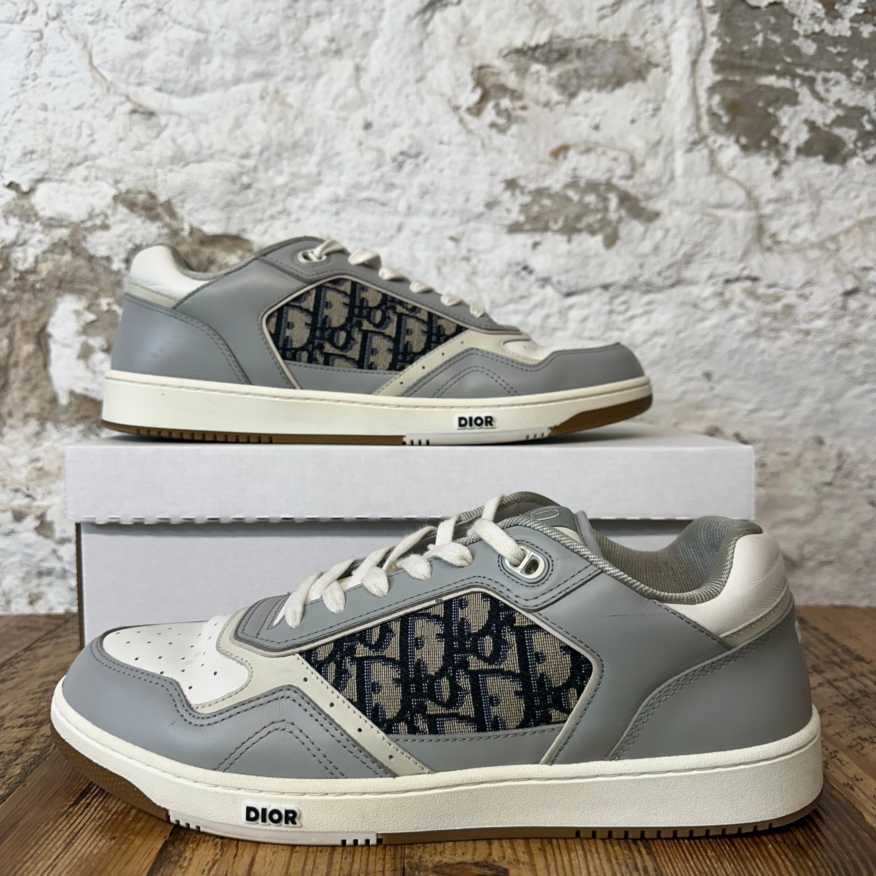 Dior B27 Oblique Grey White Sneaker Sz 12.5 (45.5)