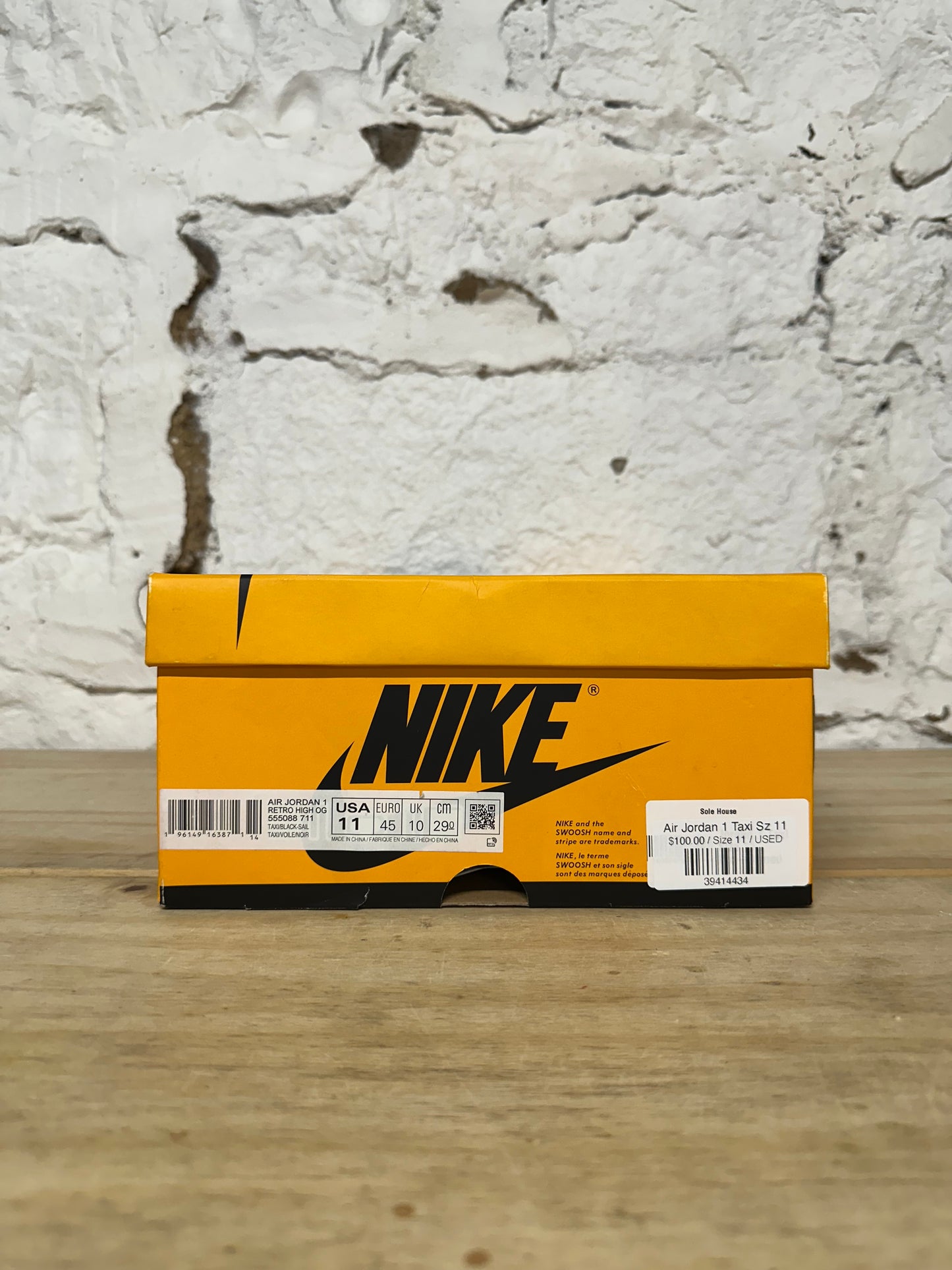 Air Jordan 1 High Taxi Sz 11