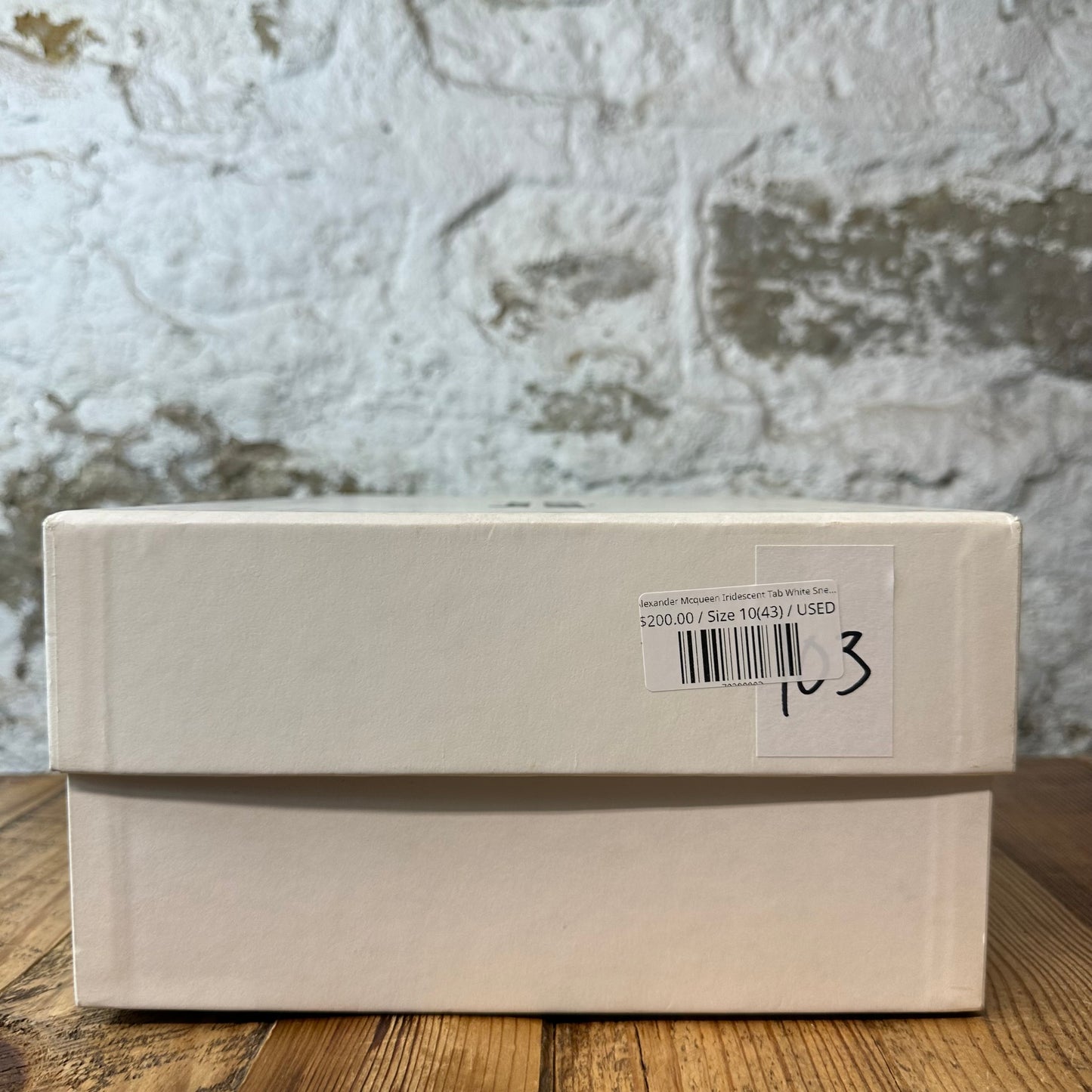 Alexander Mcqueen Iridescent Tab White Sneaker Sz 10 (43)