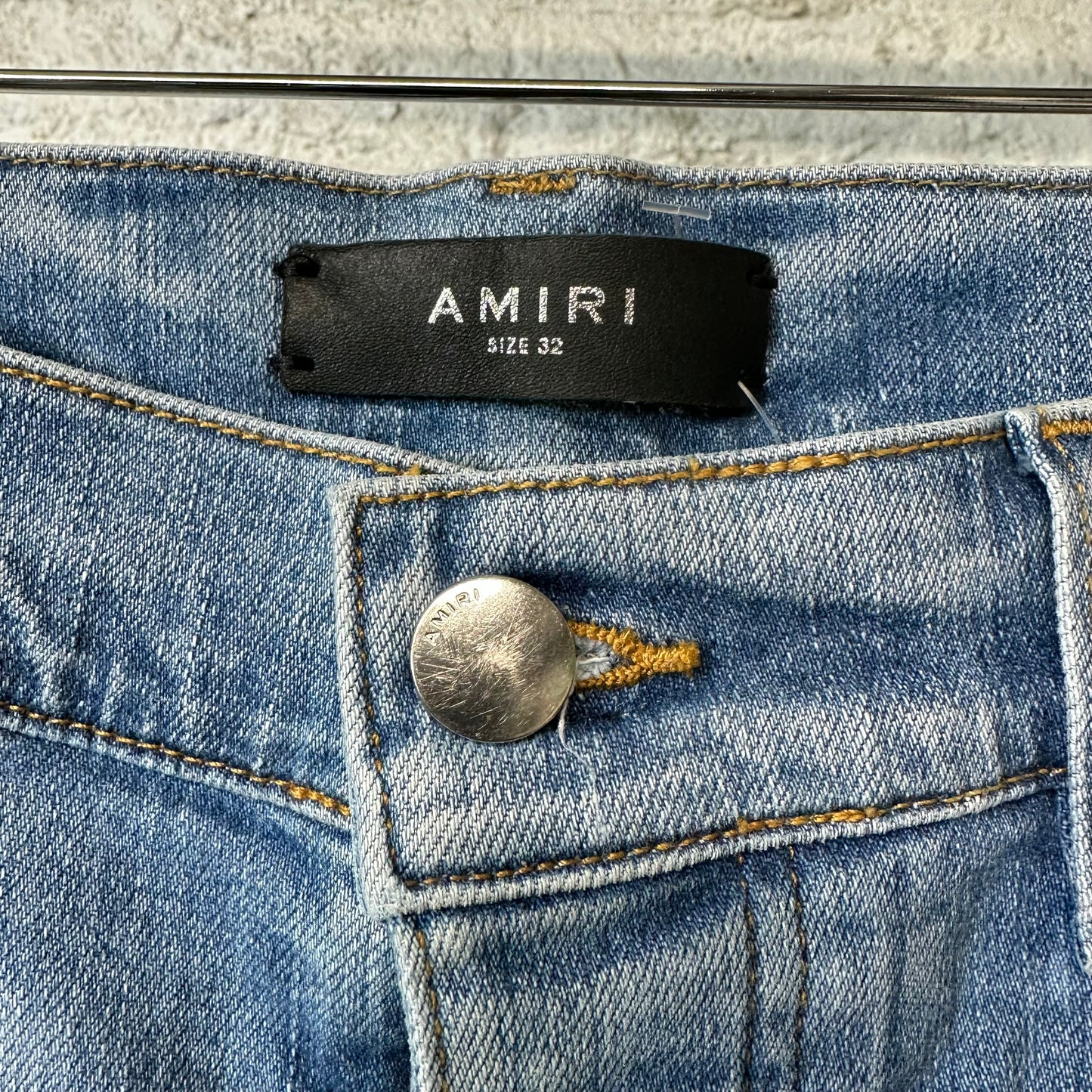 Amiri Plain Blue Denim Jeans Sz 32