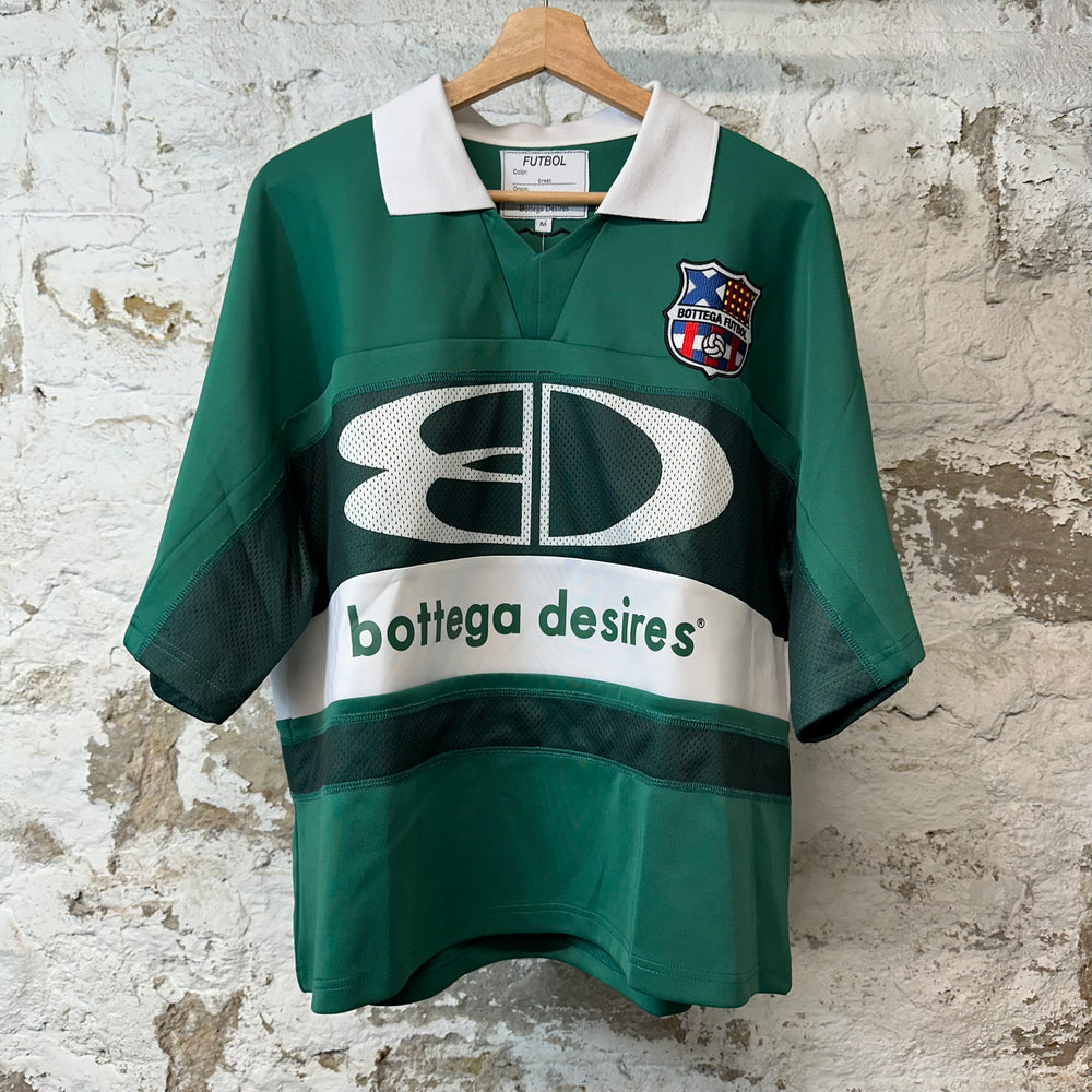 Bottega Desires Green White Futbol Jersey Sz M