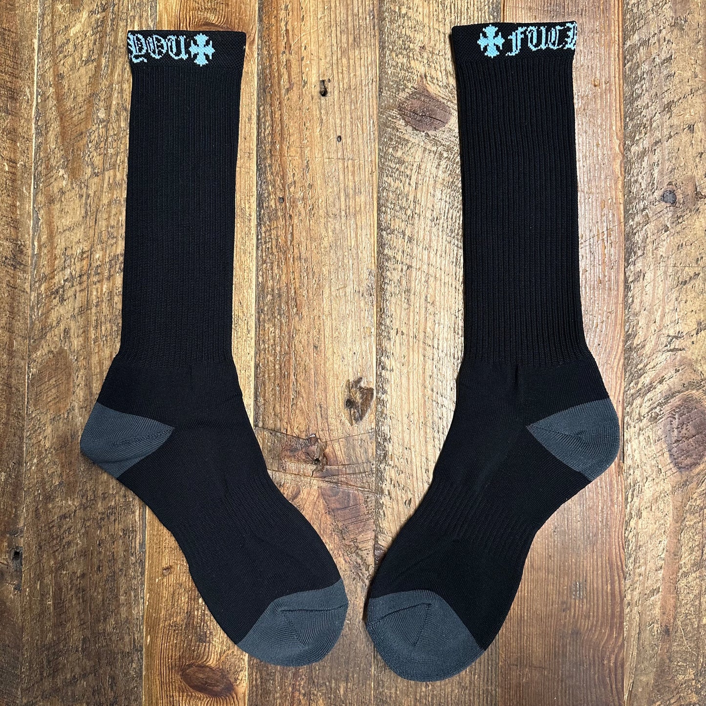 Chrome Hearts Blue Spell Black Socks DS