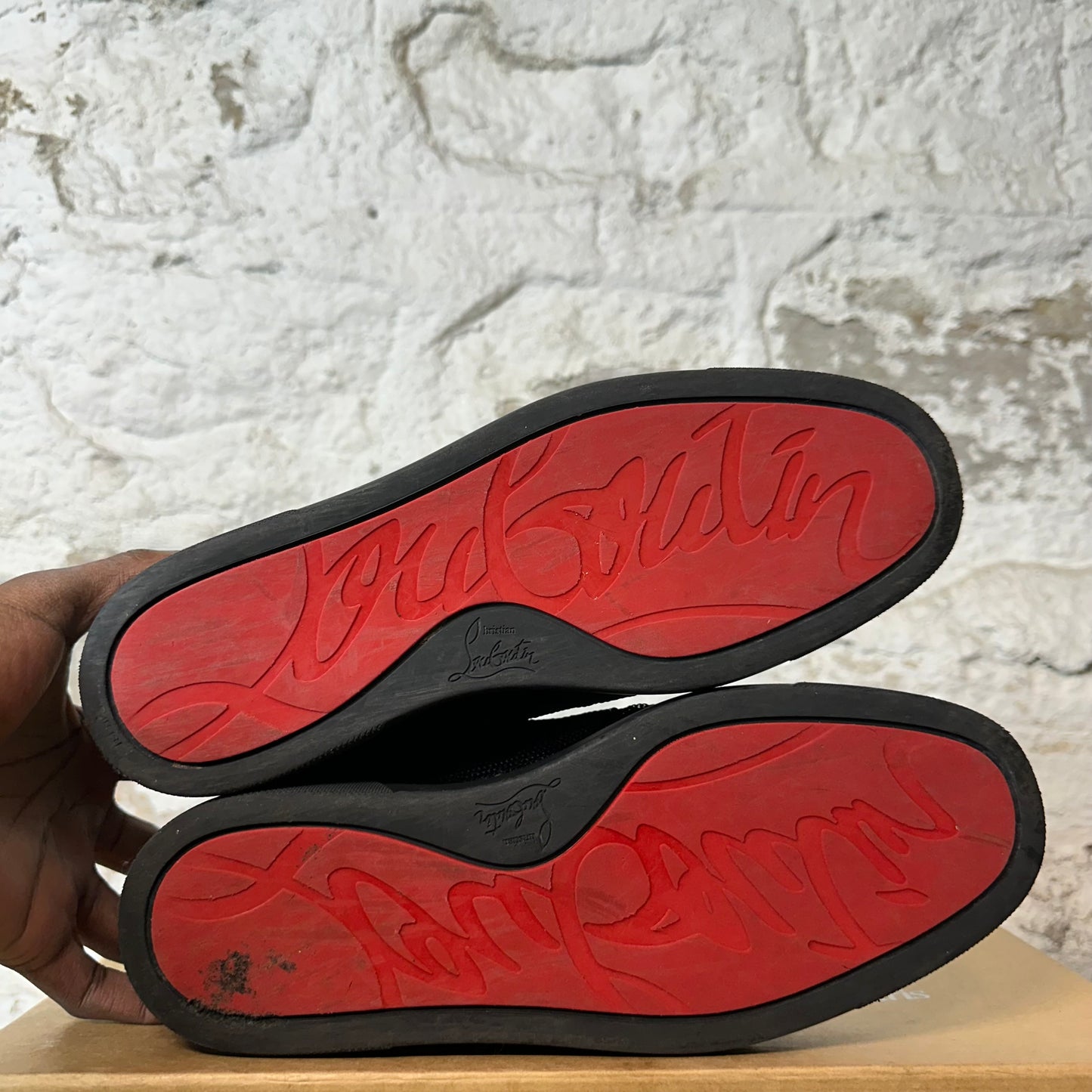 Christian Louboutin High Black Sequen Sneaker Sz 9 (42)