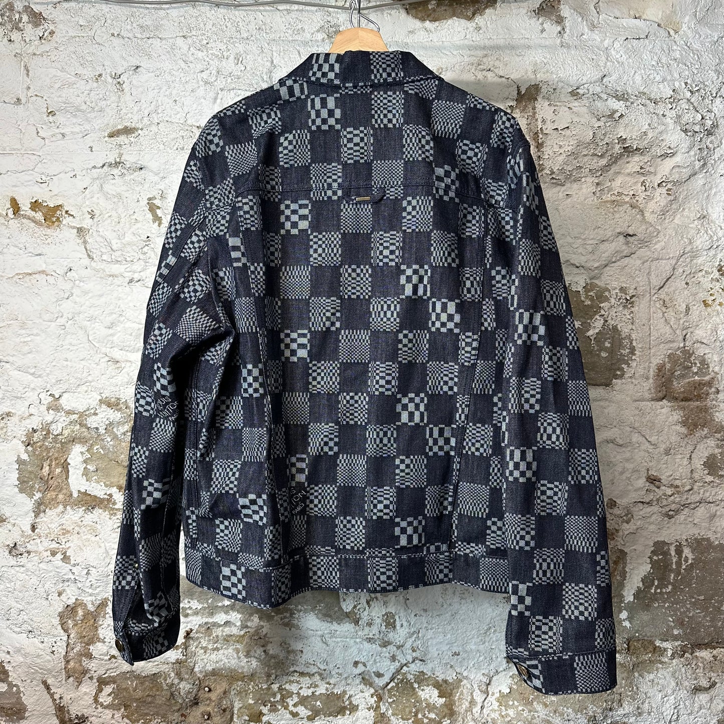 Louis Vuitton Distorted Damier Denim Jacket Sz XL (56) DS