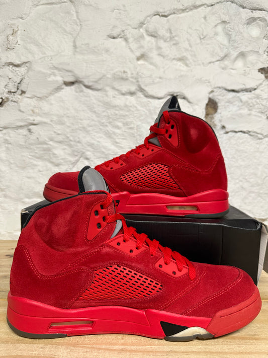 Air Jordan 5 Red Suede Sz 12