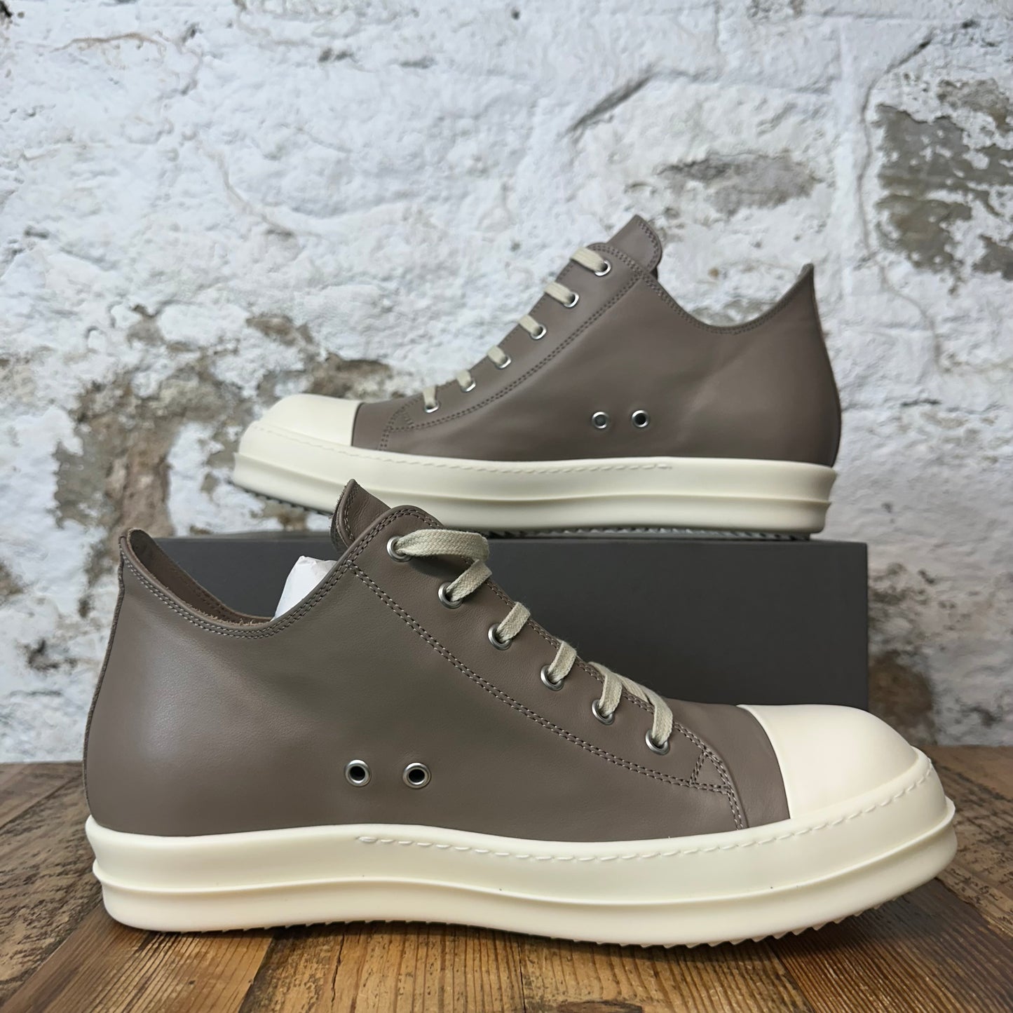 Rick Owens Hollywood Flesh Milk Sneaker Sz 13 (46) DS