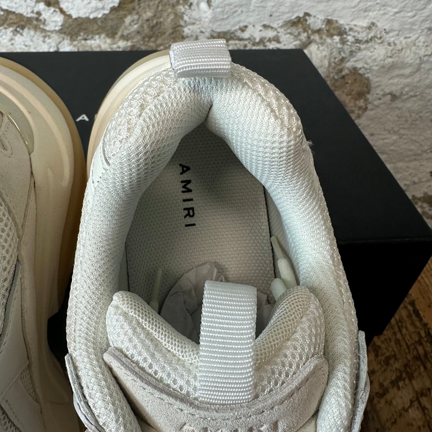 Amiri Mixed White Bone Runner Sneaker