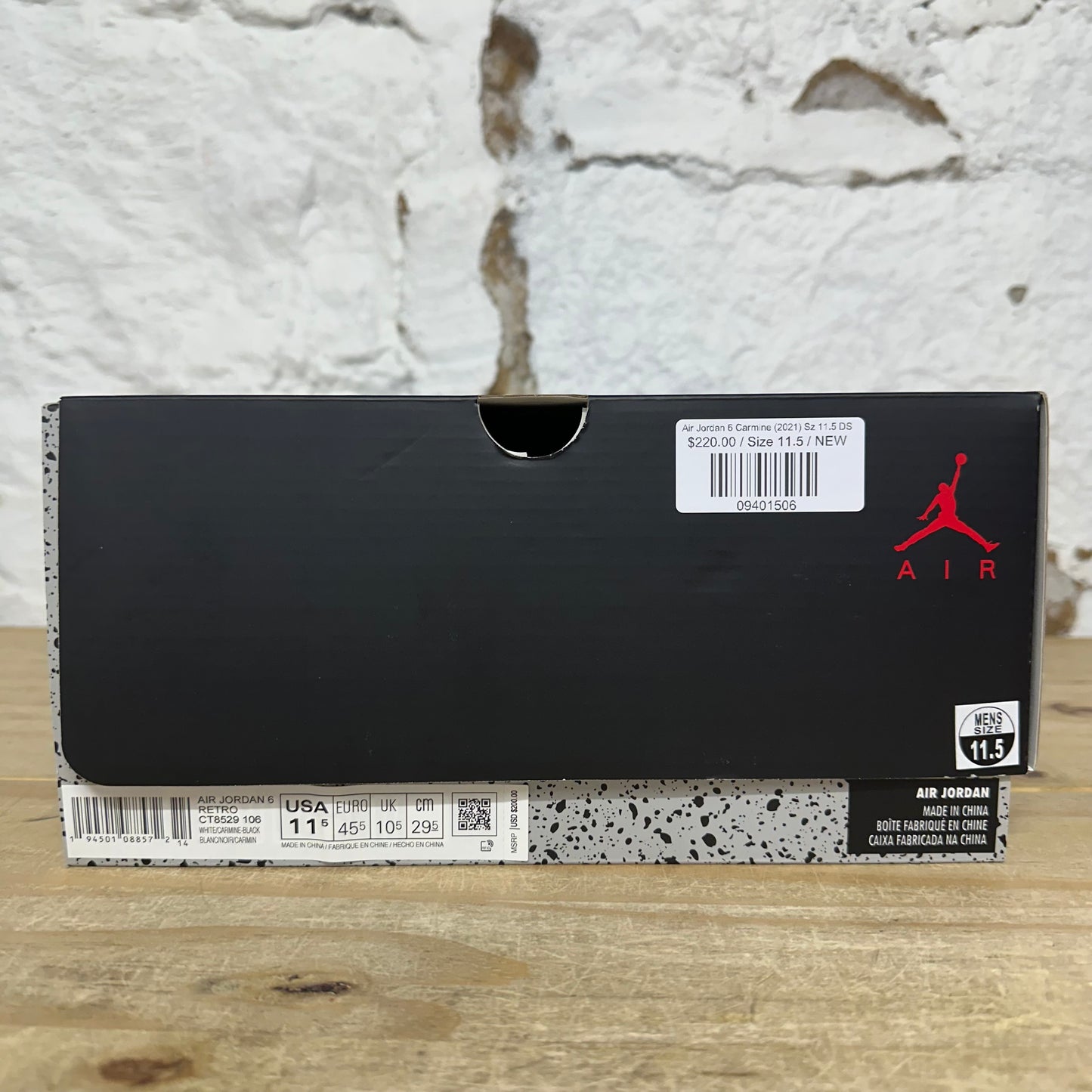 Air Jordan 6 Carmine (2021) Sz 11.5 DS