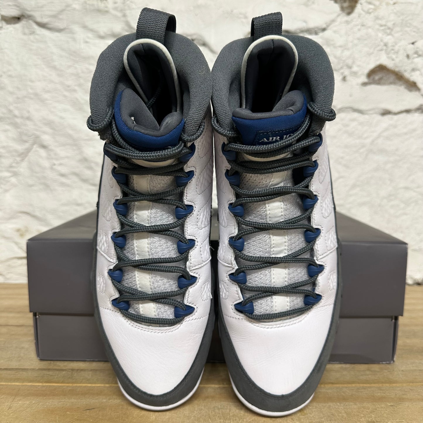 Air Jordan 9 Flint Grey French Blue Sz 9.5