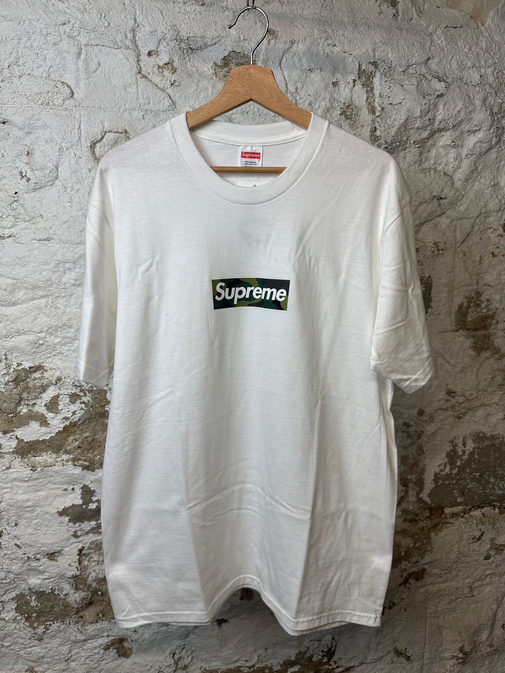 Supreme Camo Box Logo T-shirt White Sz L DS