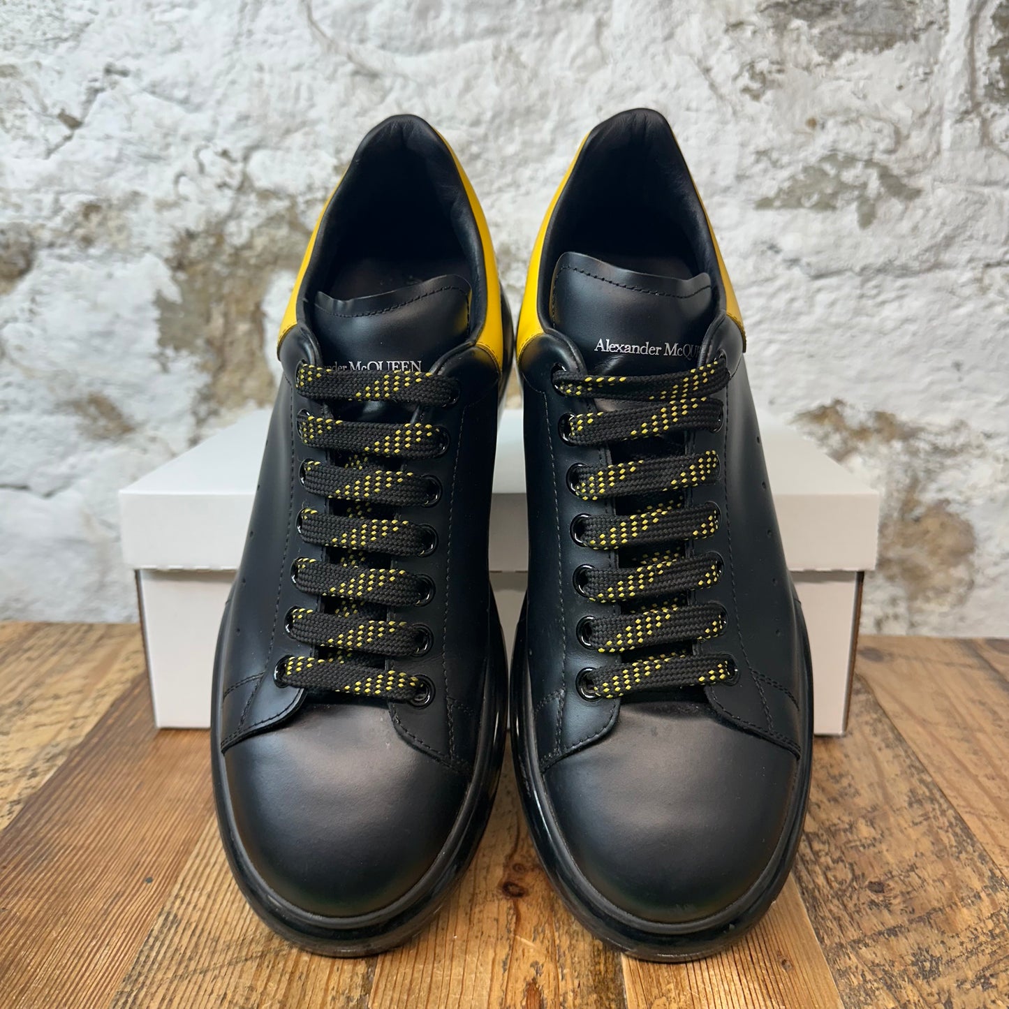 Alexander Mcqueen Yellow Tab Black Sneaker Sz 11 (44) No Box