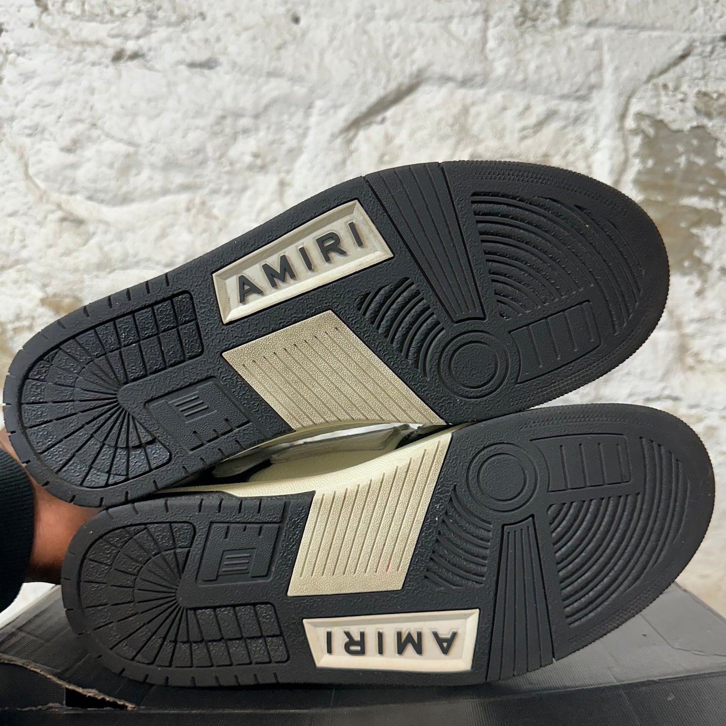 Amiri White Skeleton Black White Sneaker Sz 6.5 (39)