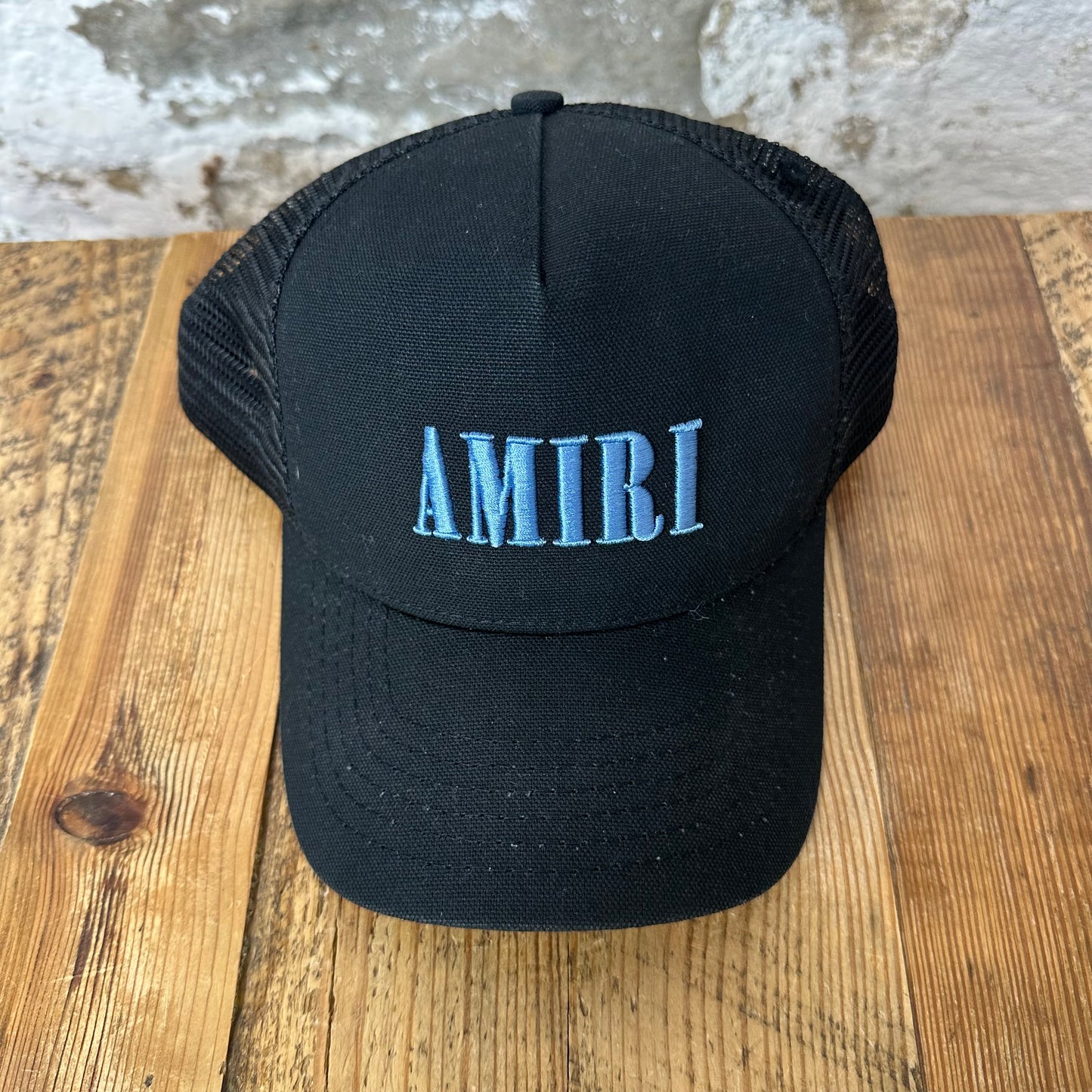 Amiri Blue Spell Black Trucker Hat