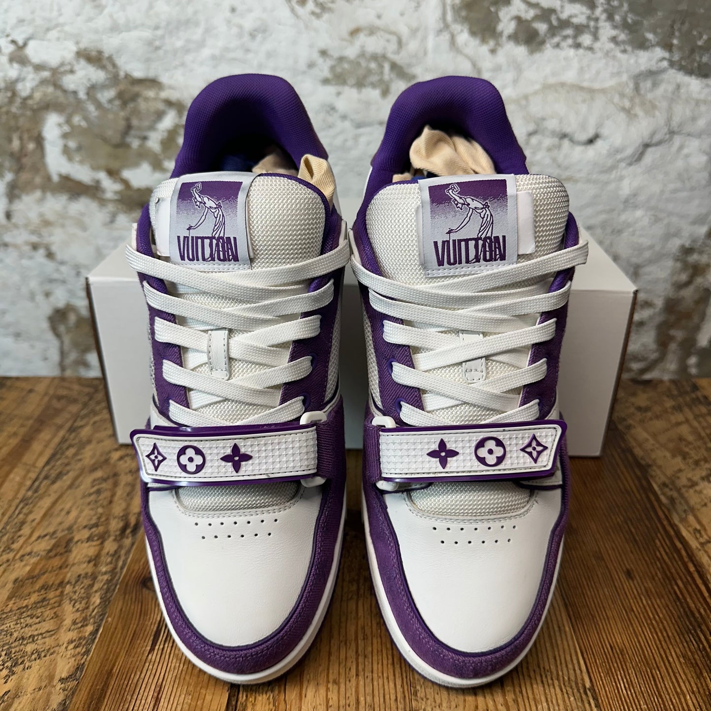 Louis Vuitton Purple White Strap Trainer Sneaker Sz 10 (8.5LV)